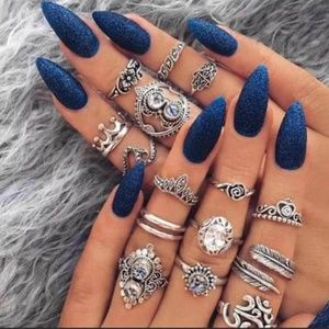 Vintage Bohemian Style Knuckle Rings Set